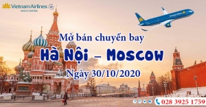 Vietnam Airlines mở bán chuyến bay giữa Hà Nội - Moscow