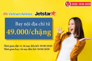 VIETNAM AIRLINES - JETSTAR PACIFIC BAY NỘI ĐỊA CHỈ TỪ 49.000 ĐỒNG/CHẶNG