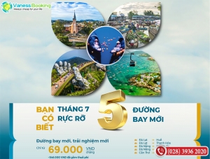 Bay cùng Vietnam Airlines - 5 đường bay nội địa mới tháng 7/2020