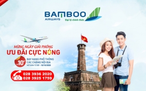 Bamboo Airways khuyến mãi mừng giải phóng Thủ Đô đồng giá 10.000Đ