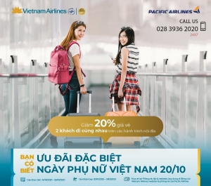 Vietnam Airlines ưu đãi đặc biệt nhân dịp ngày phụ nữ Việt Nam