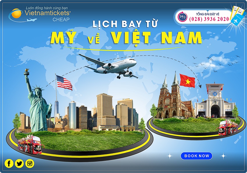 Vé máy bay từ Mỹ về Việt Nam giá rẻ