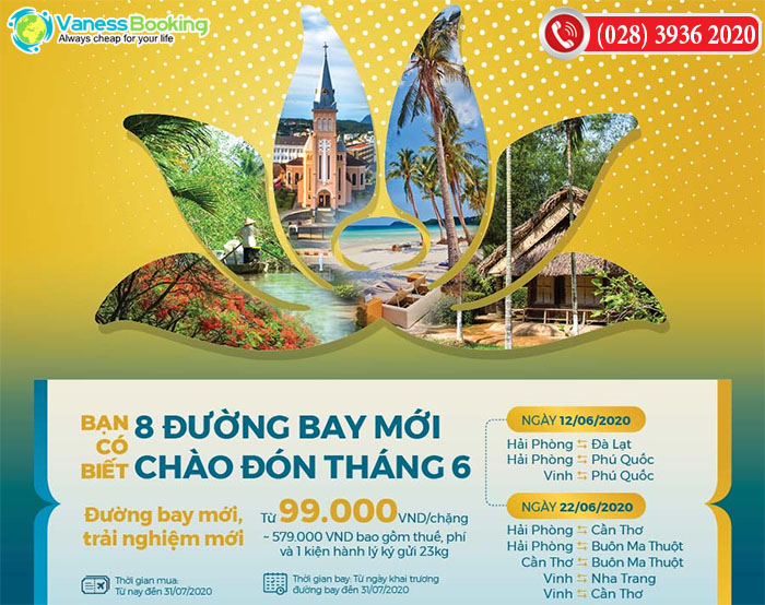 8 đường bay mới - Chào đón tháng 6 cùng Vietnam Airlines