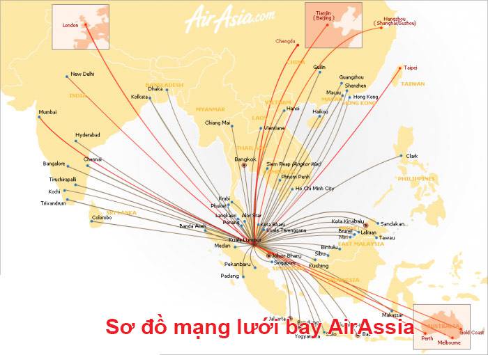 Mạng lưới bay Air Asia