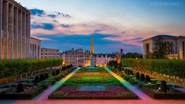 Một góc công viên Mont des Art, Brussels